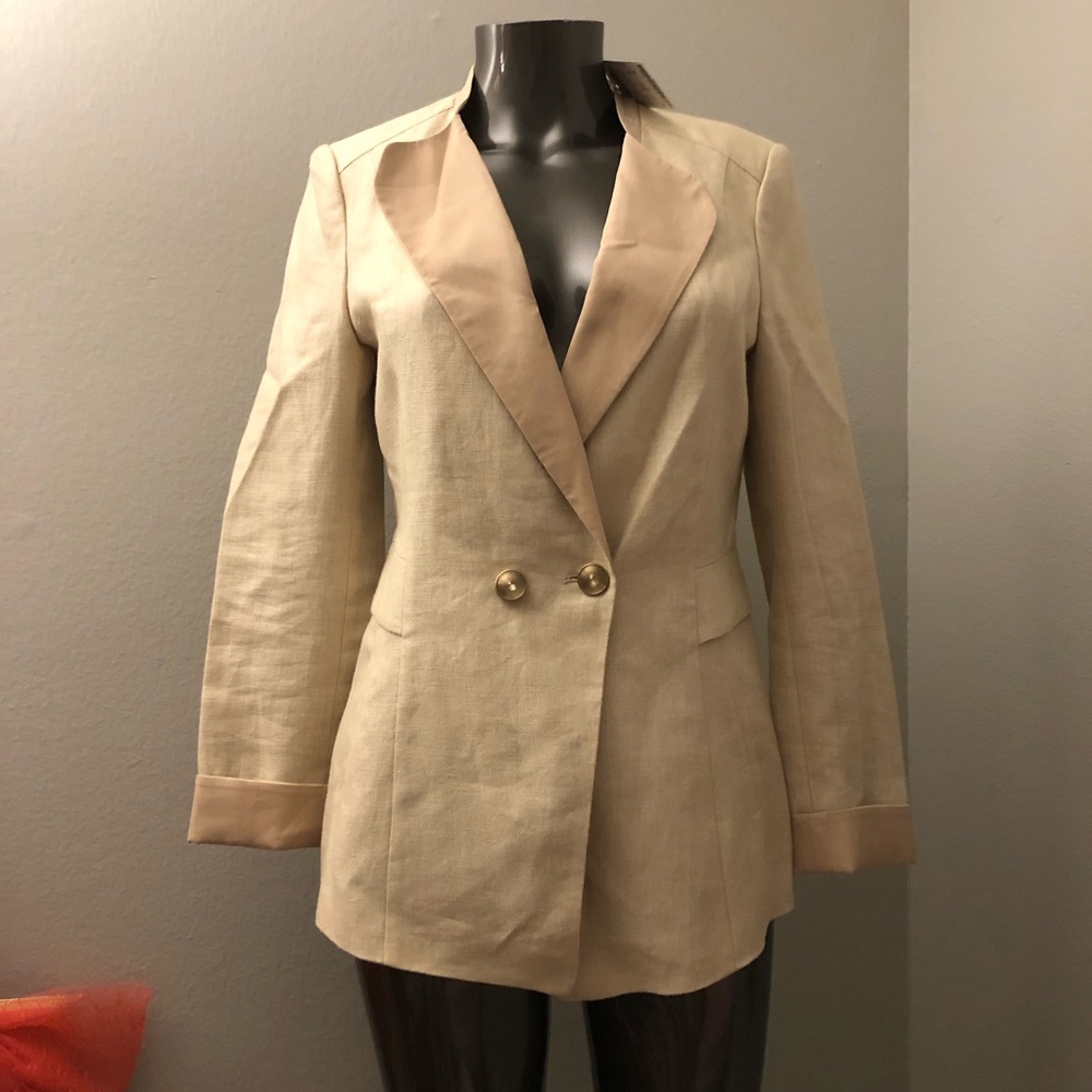 NWT [K-Fashion] linen gold blazer